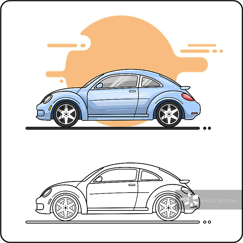 现代汽车侧视图图片素材