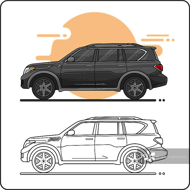 黑色MPV易于编辑图片素材