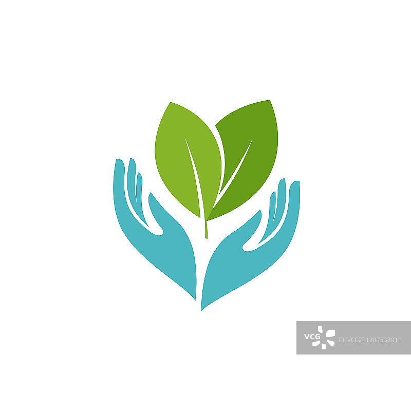 手中的植物或叶子，象征健康图片素材