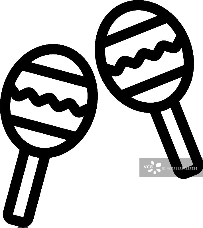 沙槌轮廓符号图标图片素材