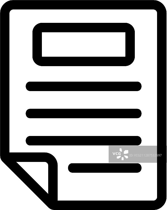 报纸轮廓图标图片素材