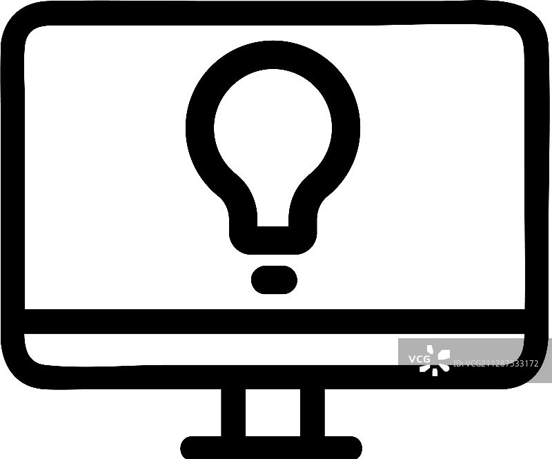 灯泡创意图标轮廓图片素材