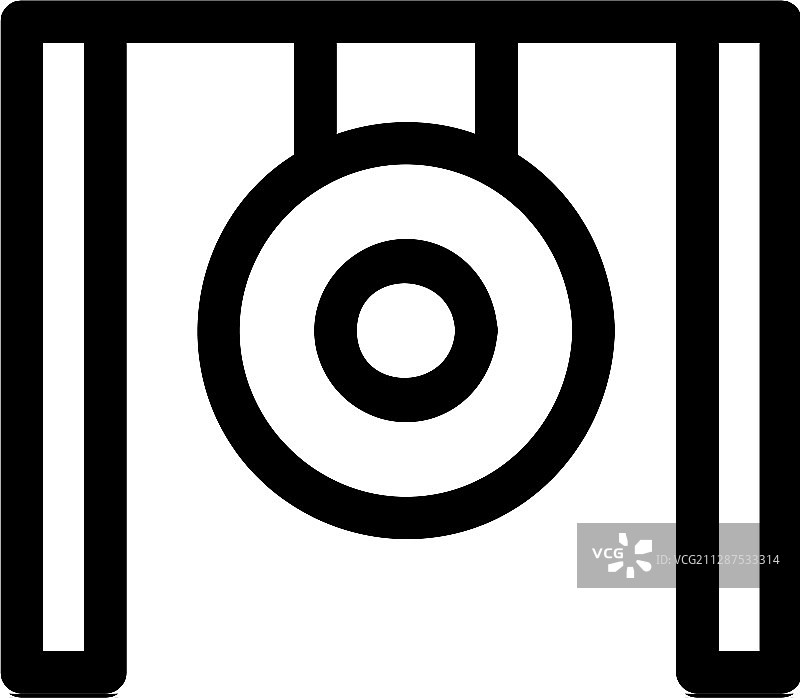 锣图标轮廓符号图片素材