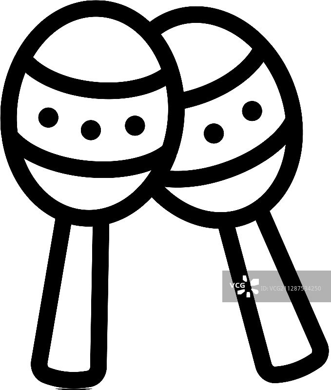 沙槌轮廓符号图标图片素材