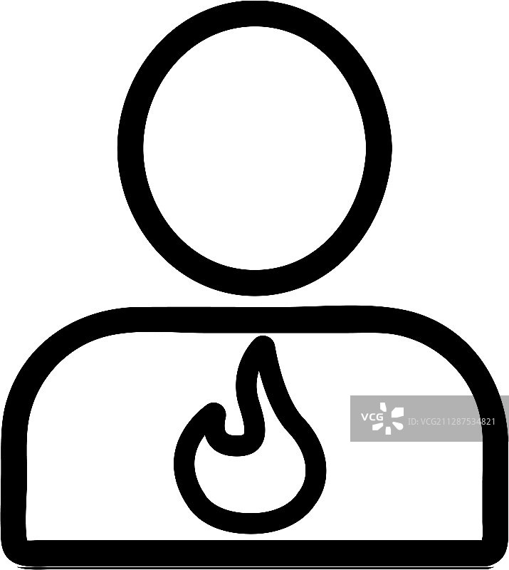 男人胃部轮廓图标图片素材