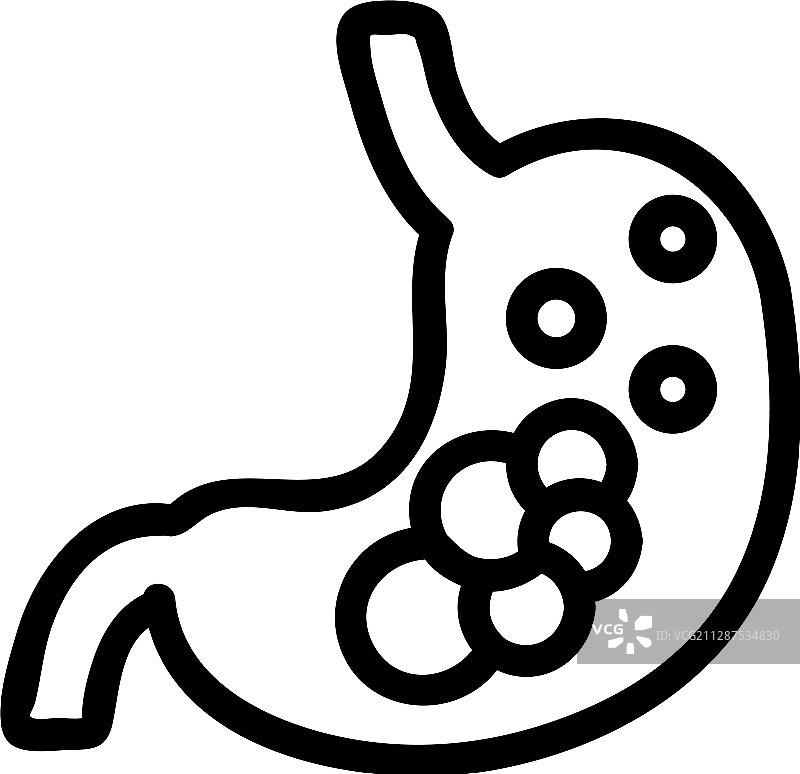 胃部轮廓图标图片素材