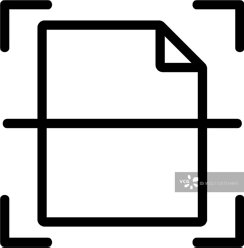 扫描仪文档图标隔离轮廓图片素材