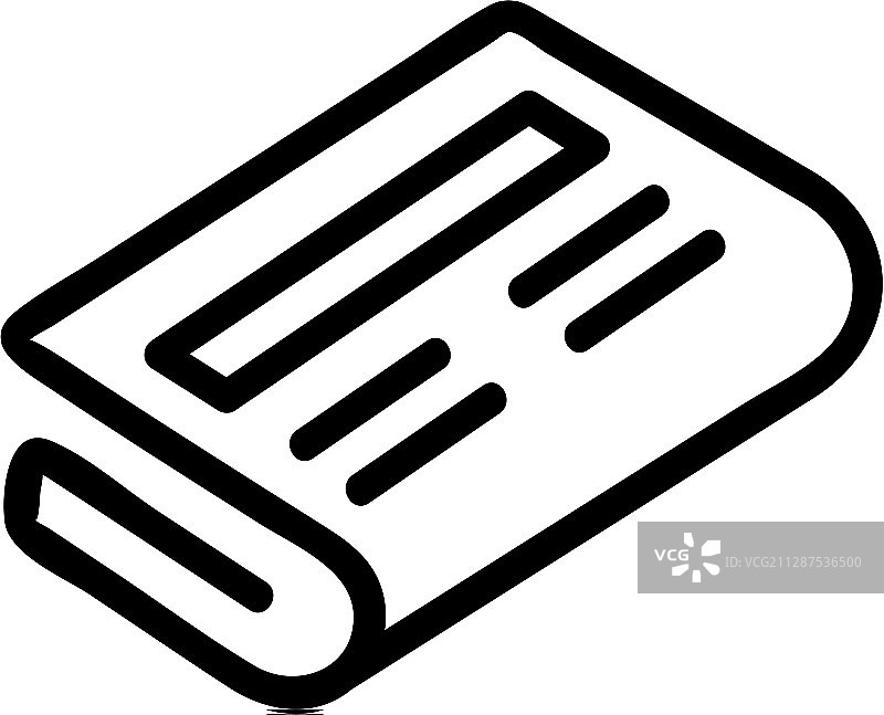 报纸轮廓图标图片素材