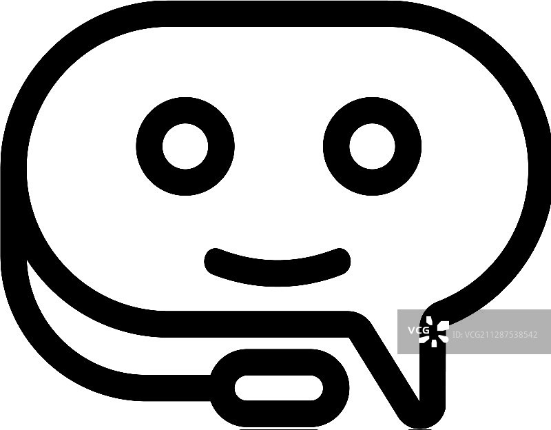 聊天机器人轮廓图标图片素材