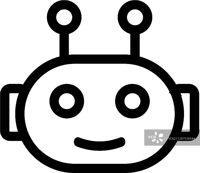 聊天机器人轮廓图标图片素材