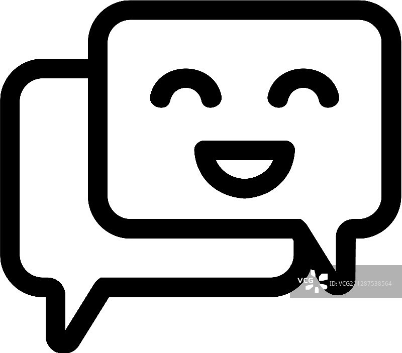 聊天机器人轮廓图标图片素材