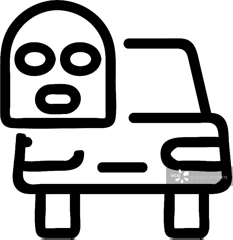 盗车图标隔离轮廓符号图片素材