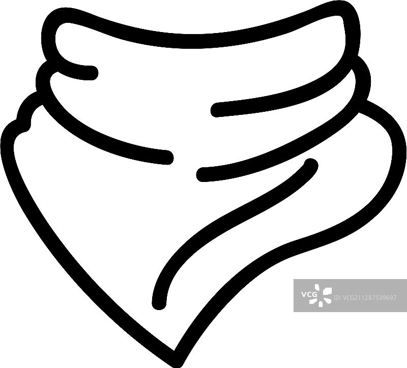 头巾轮廓符号图标图片素材