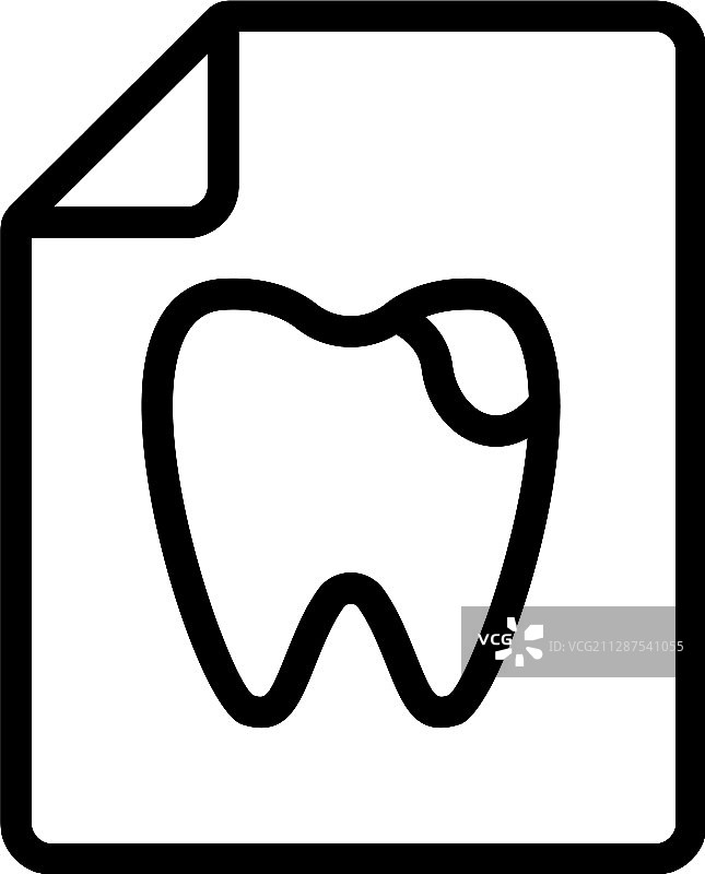 牙痛图标分离轮廓符号图片素材