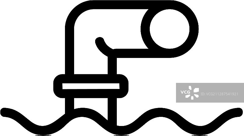 潜望镜潜艇轮廓图标图片素材