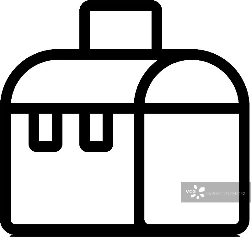 午餐盒轮廓图标图片素材