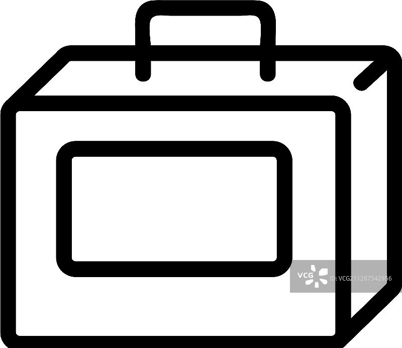 午餐盒轮廓图标图片素材