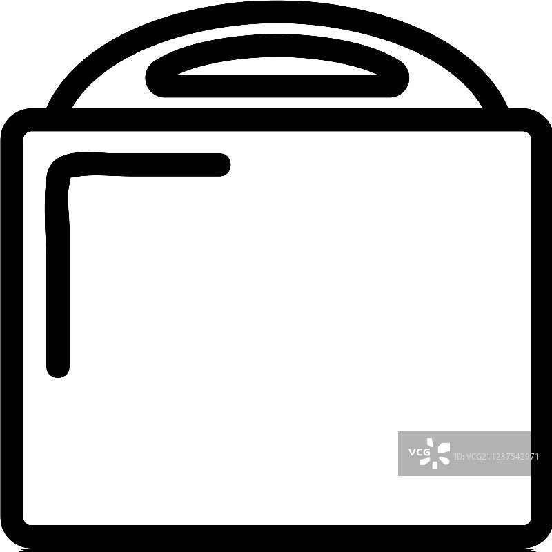 午餐盒轮廓图标图片素材