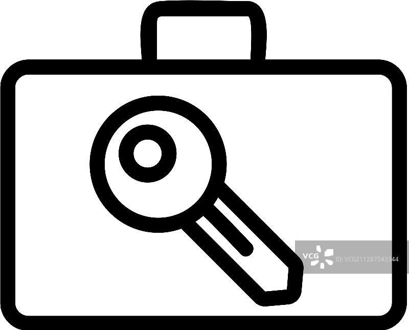 隔离轮廓行李旅行图标图片素材