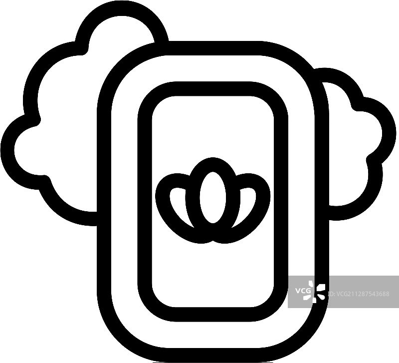 薰衣草香皂精油轮廓图标图片素材