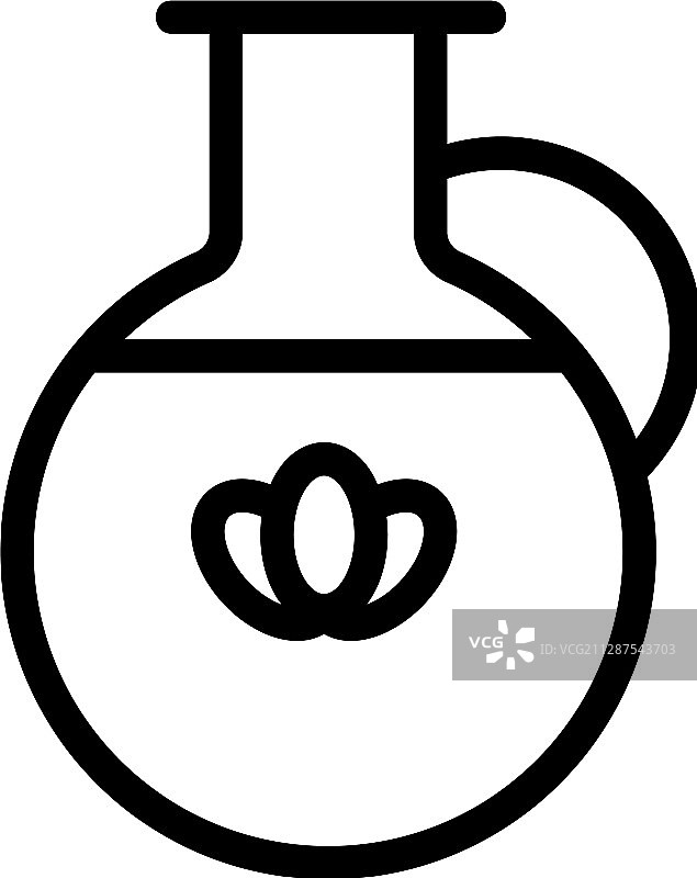 薰衣草精油轮廓图标图片素材