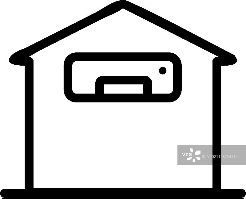房屋空气加热器轮廓图标图片素材
