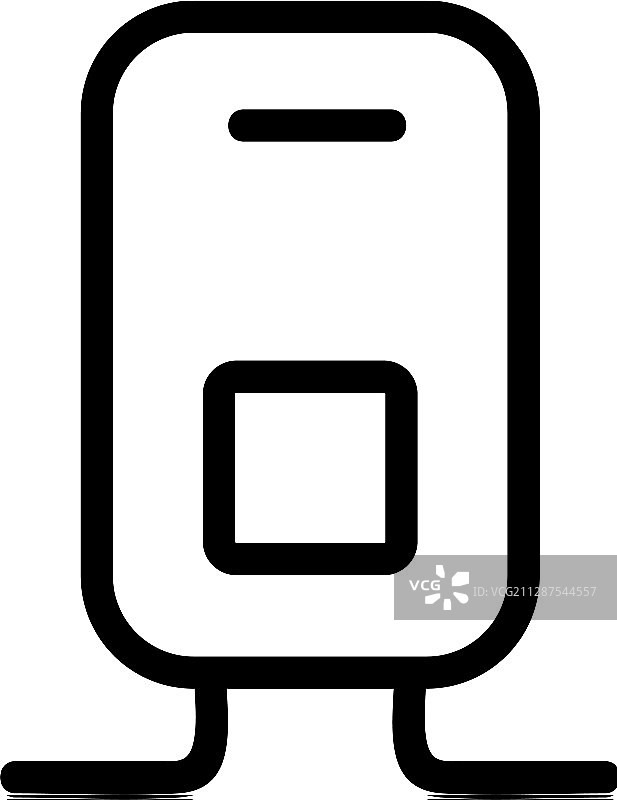 房屋空气加热器轮廓图标图片素材