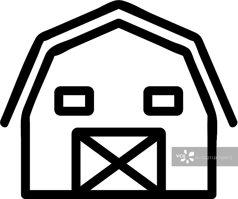 农场轮廓符号图标图片素材