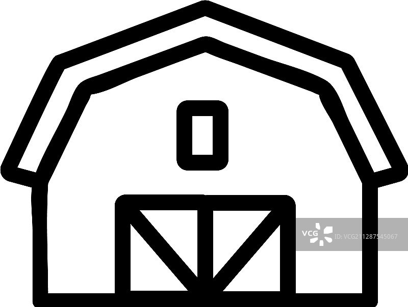 农舍图标轮廓符号图片素材
