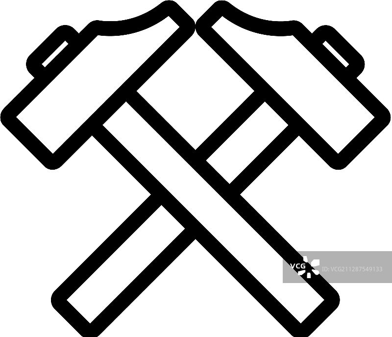 铁匠锤子图标轮廓图片素材