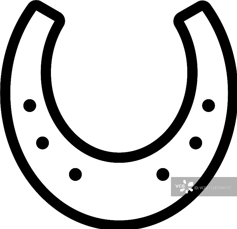 铁匠马蹄铁图标隔离轮廓图片素材