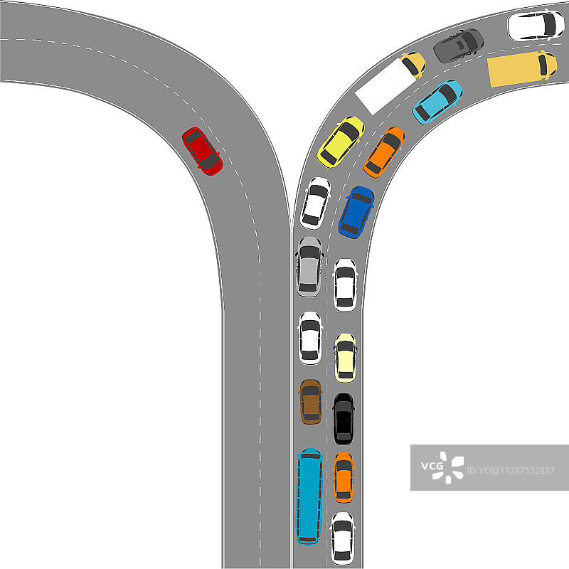 车辆拥堵的道路航拍图片素材