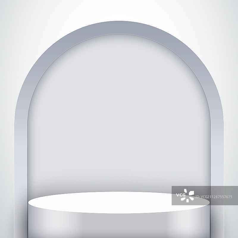 带拱门的白色演讲台图片素材