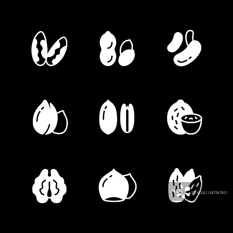 螺母字形图标合集图片素材