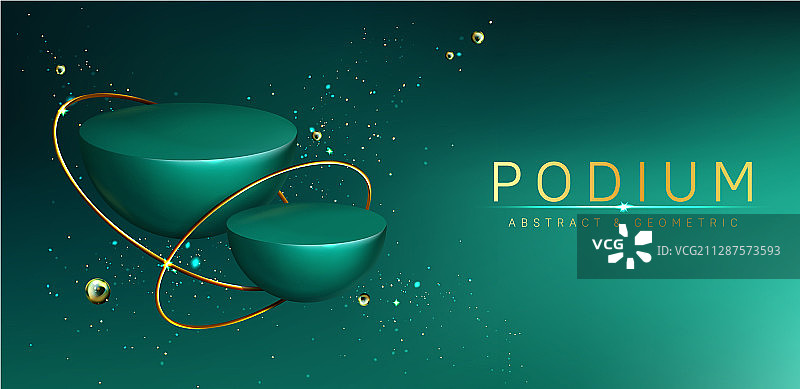 抽象几何半球形舞台图片素材