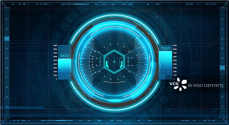 未来主义GUI瞄准系统图片素材