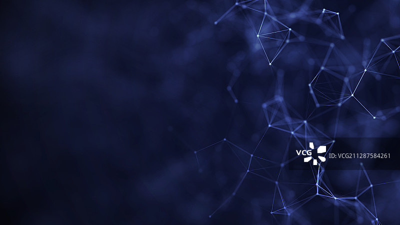 科技感蓝色网格点线面图片素材