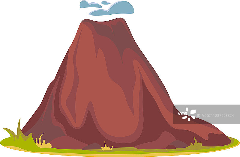 卡通热火山与岩浆图片素材