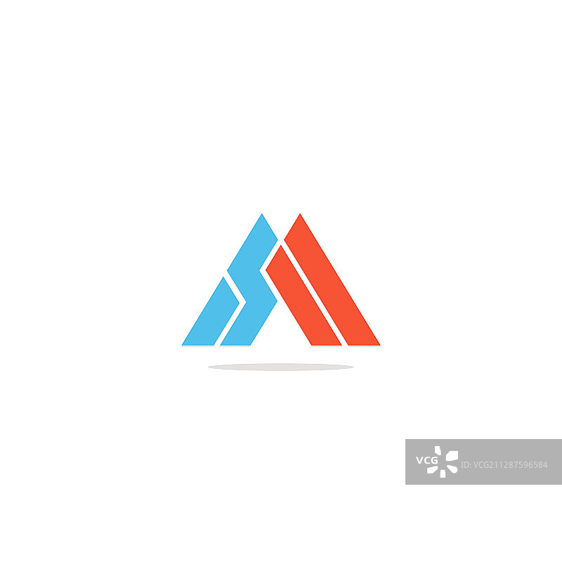 M字母线条公司Logo图片素材