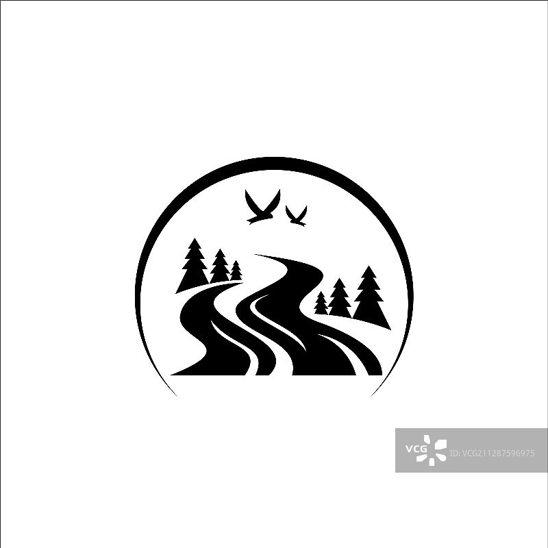 风景简易概念logo设计图片素材