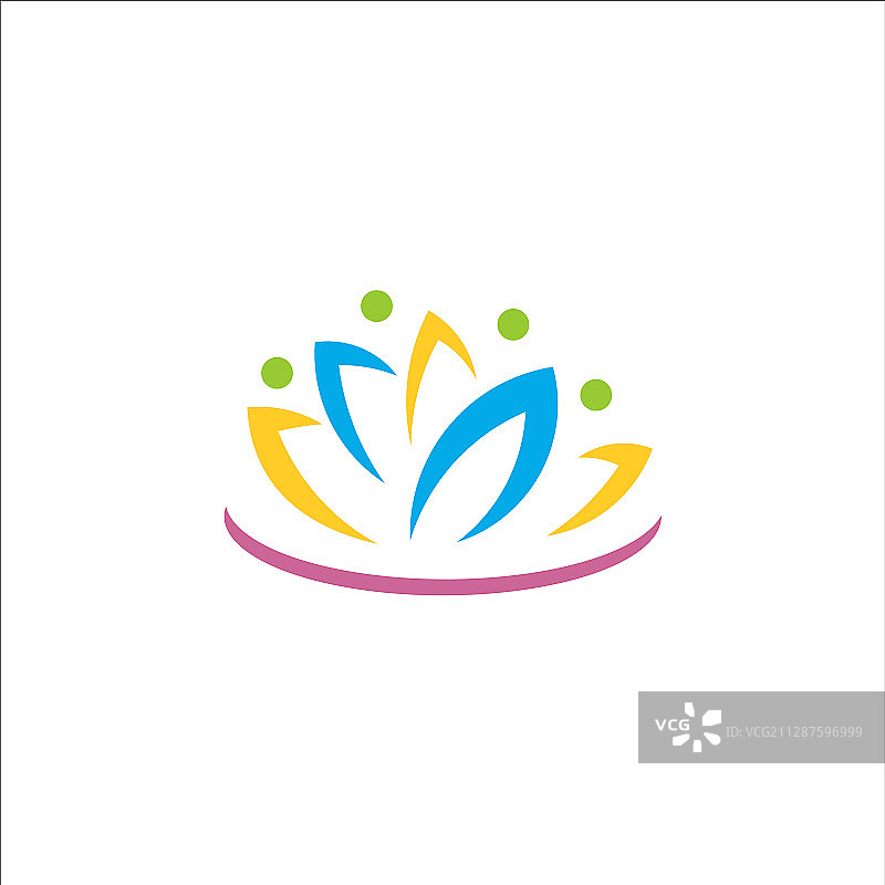 现代抽象荷花logo图形图片素材