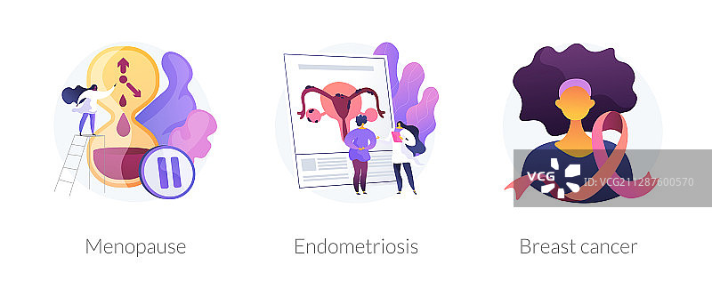 女性健康问题概念隐喻图片素材