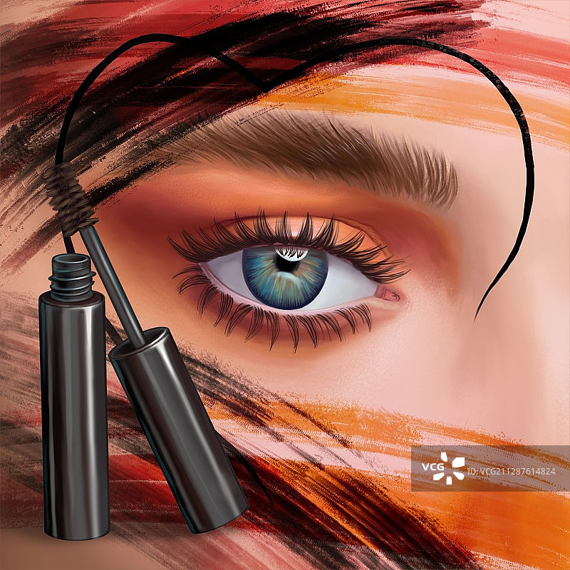睫毛膏图片素材