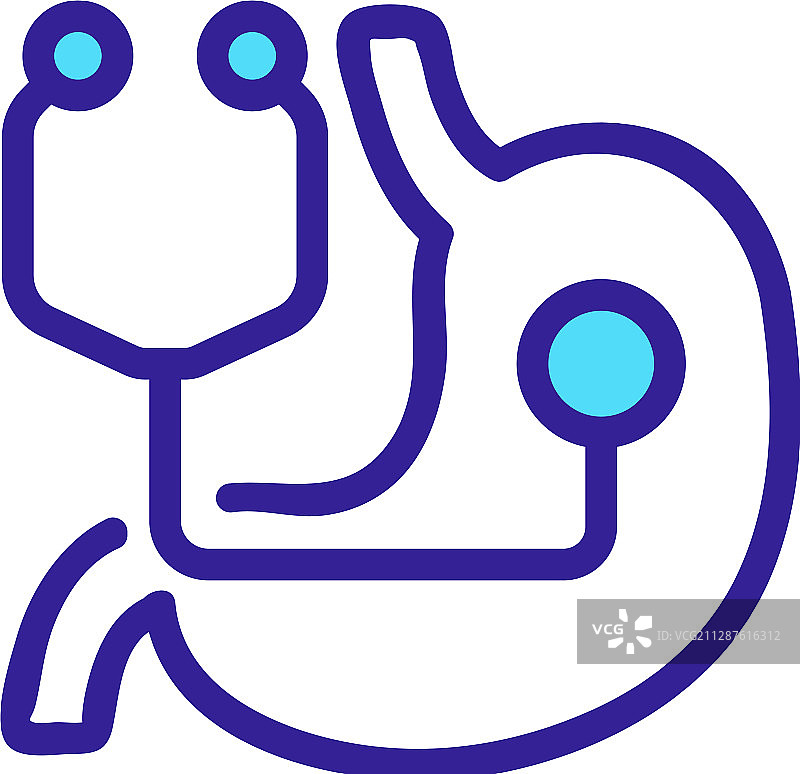 胃科医生图标隔离轮廓图片素材