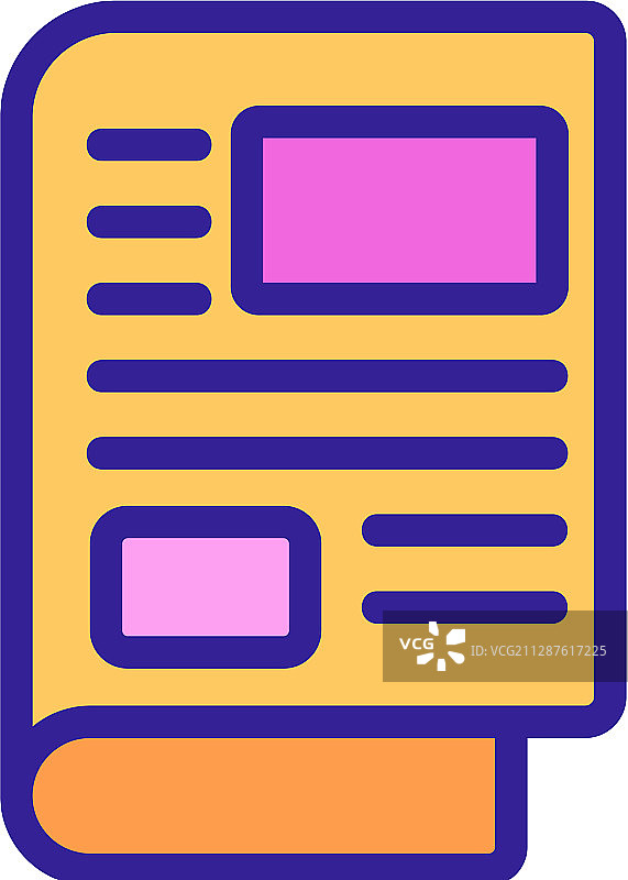 报纸轮廓图标图片素材