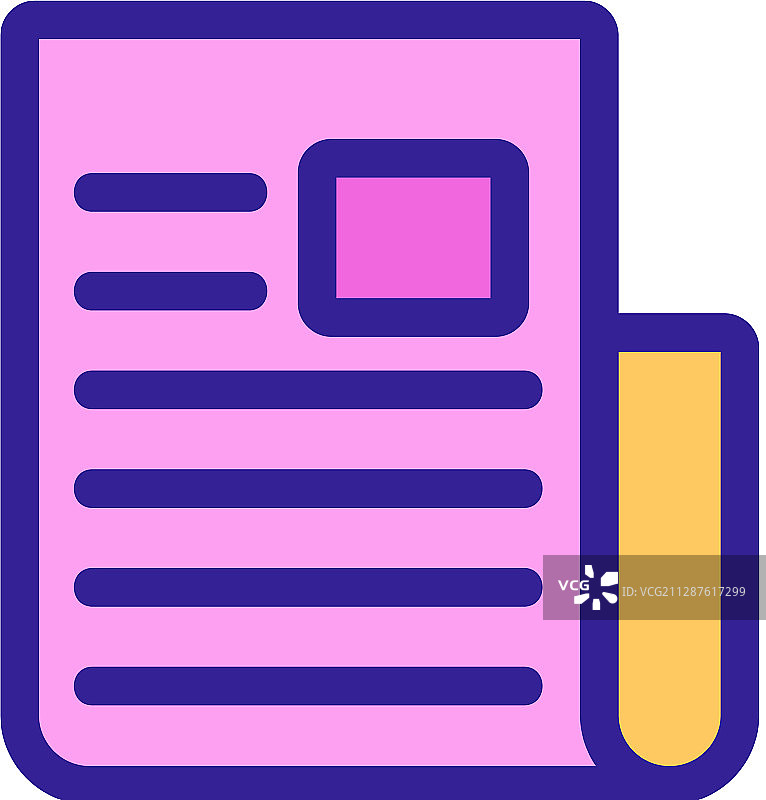 报纸轮廓图标图片素材