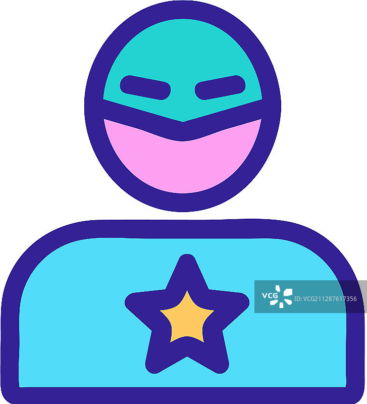 超级英雄图标轮廓符号图片素材