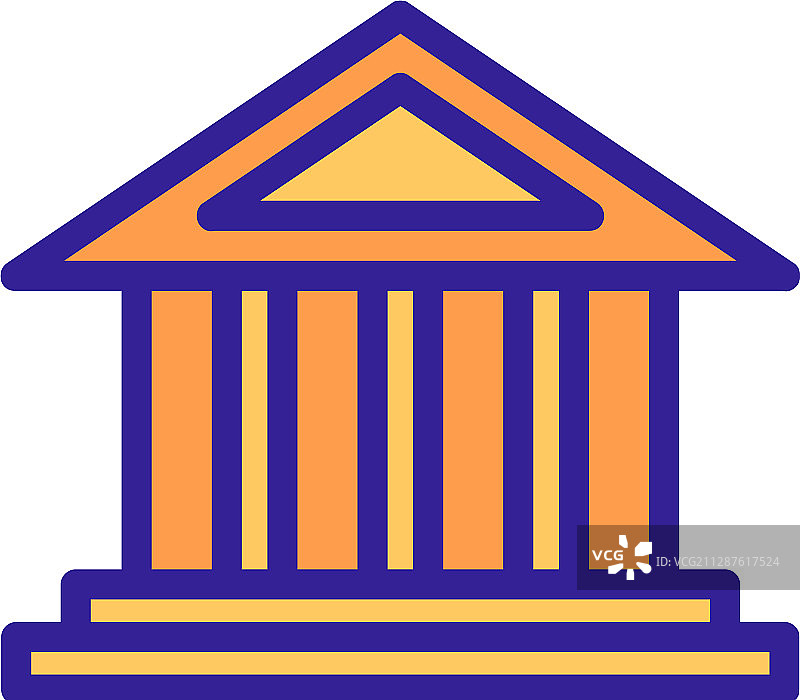 希腊建筑图标轮廓图片素材