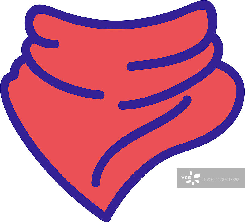 头巾轮廓符号图标图片素材