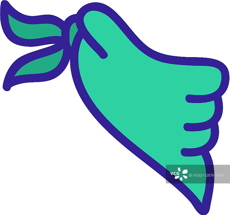 头巾轮廓符号图标图片素材